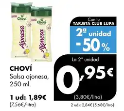 Supermercados Lupa CHOVÍ Salsa ajonesa oferta