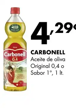 Supermercados Lupa CARBONELL Aceite de oliva Original 0,4 o Sabor 1° oferta