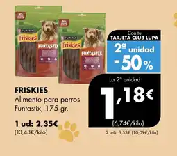 Supermercados Lupa FRISKIES Alimento para perros Funtastix oferta