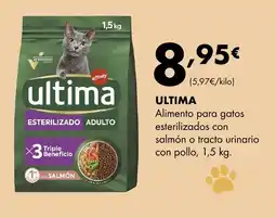 Supermercados Lupa ULTIMA Alimento para gatos esterilizados con salmón o tracto urinario con pollo oferta