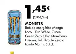 Supermercados Lupa MONSTER Bebida energética Mango Loco, Ultra White, Green, Green Zero, Ultra Strawberry Dreams, Full Throttle Zero oferta