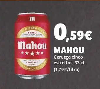 Supermercados Lupa MAHOU Cerveza cinco estrellas oferta