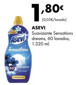 Supermercados Lupa ASEVI Suavizante Sensations dreams, 60 lavados, oferta