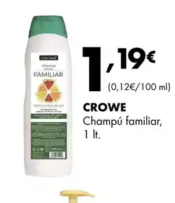 Supermercados Lupa CROWE Champú familiar oferta