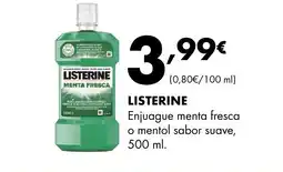 Supermercados Lupa LISTERINE Enjuague menta fresca o mentol sabor suave oferta