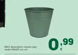 HiperDino MICA decorations maceta joey verde oferta