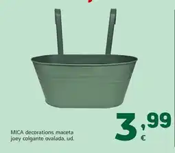 HiperDino MICA decorations maceta joey colgante ovalada oferta