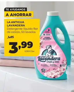 Alimerka LA ANTIGUA LAVANDERA Detergente líquido flor de cerezo, 50 lavados oferta