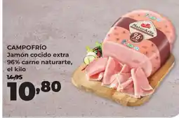 Alimerka CAMPOFRÍO Jamón cocido extra 96% carne naturarte oferta
