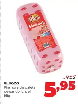 Alimerka ELPOZO Fiambre de paleta de sandwich oferta