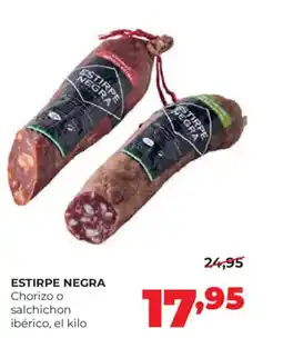 Alimerka ESTIRPE NEGRA Chorizo o salchichon ibérico oferta