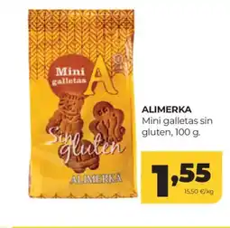 Alimerka ALIMERKA Mini galletas sin gluten oferta