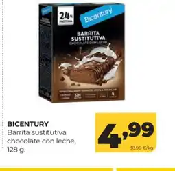 Alimerka BICENTURY Barrita sustitutiva chocolate con leche oferta
