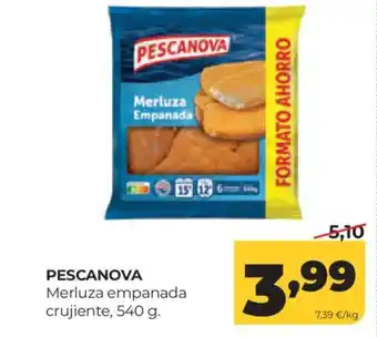 Alimerka PESCANOVA Merluza empanada crujiente oferta