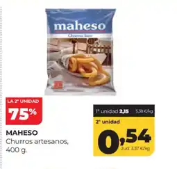 Alimerka MAHESO Churros artesanos oferta