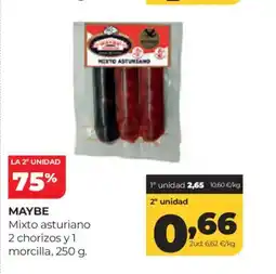 Alimerka MAYBE Mixto asturiano 2 chorizos y 1 morcilla oferta