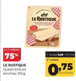 Alimerka LE RUSTIQUE Queso brié en lonchas oferta