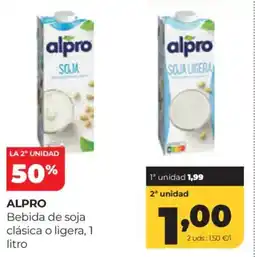 Alimerka ALPRO Bebida de soja clásica o ligera oferta