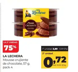 Alimerka LA LECHERA Mousse crujiente de chocolate oferta