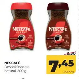Alimerka NESCAFÉ Descafeinado o natural oferta