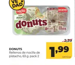 Alimerka DONUTS Rellenos de nocilla de pistacho oferta