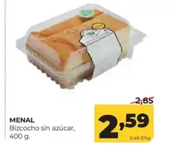 Alimerka MENAL Bizcocho sin azúcar oferta