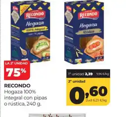 Alimerka RECONDO Hogaza 100% integral con pipas o rústica oferta