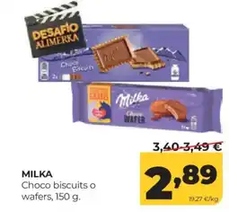 Alimerka MILKA Choco biscuits o wafers oferta