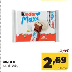 Alimerka KINDER Maxi oferta