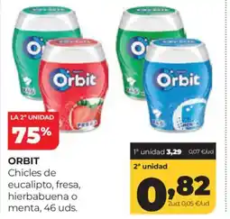 Alimerka ORBIT Chicles de eucalipto, fresa, hierbabuena o menta, 46 uds. oferta