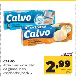 Alimerka CALVO Atún claro en aceite de girasol o en escabeche oferta