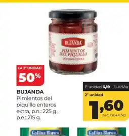 Alimerka BUJANDA Pimientos del piquillo enteros extra oferta
