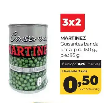 Alimerka MARTINEZ Guisantes banda plata oferta