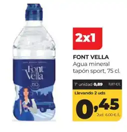 Alimerka FONT VELLA Agua mineral tapón sport oferta