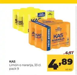 Alimerka KAS Limón o naranja oferta