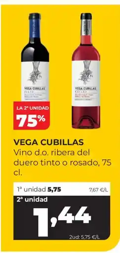 Alimerka VEGA CUBILLAS Vino d.o. ribera del duero tinto o rosado oferta