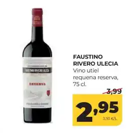 Alimerka FAUSTINO RIVERO ULECIA Vino utiel requena reserva oferta
