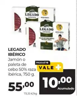 Alimerka LEGADO IBÉRICO Jamón o paleta de cebo 50% raza oferta
