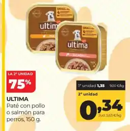 Alimerka ULTIMA Paté con pollo o salmón para perros oferta
