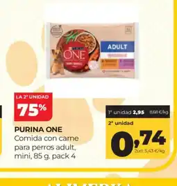 Alimerka PURINA ONE Comida con carne para perros adult, mini oferta