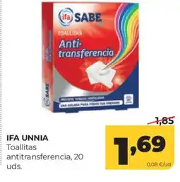 Alimerka IFA UNNIA Toallitas antitransferencia oferta
