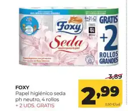 Alimerka FOXY Papel higiénico seda ph neutro, 4 rollos oferta