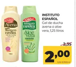 Alimerka INSTITUTO ESPAÑOL Gel de ducha avena o aloe vera oferta