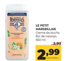 Alimerka LE PETIT MARSEILLAIS Crema de ducha flor de naranjo oferta