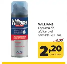 Alimerka WILLIAMS Espuma de afeitar piel sensible oferta