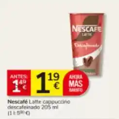 Consum Nescafé - latte cappuccino descafeinado oferta