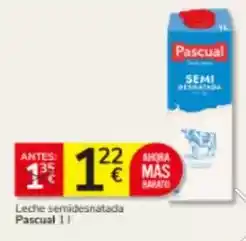 Consum Pascual - leche semidesnatada oferta