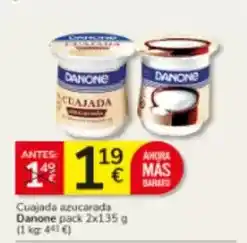 Consum Danone - cuajada azucarada oferta