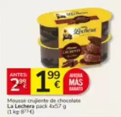 Consum La lechera - mousse crujiente de chocolate oferta