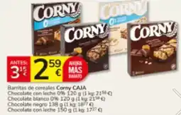 Consum Corny - barritas de cereales chocolate con leche 0% oferta